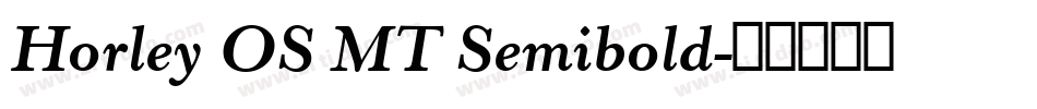 Horley OS MT Semibold字体转换